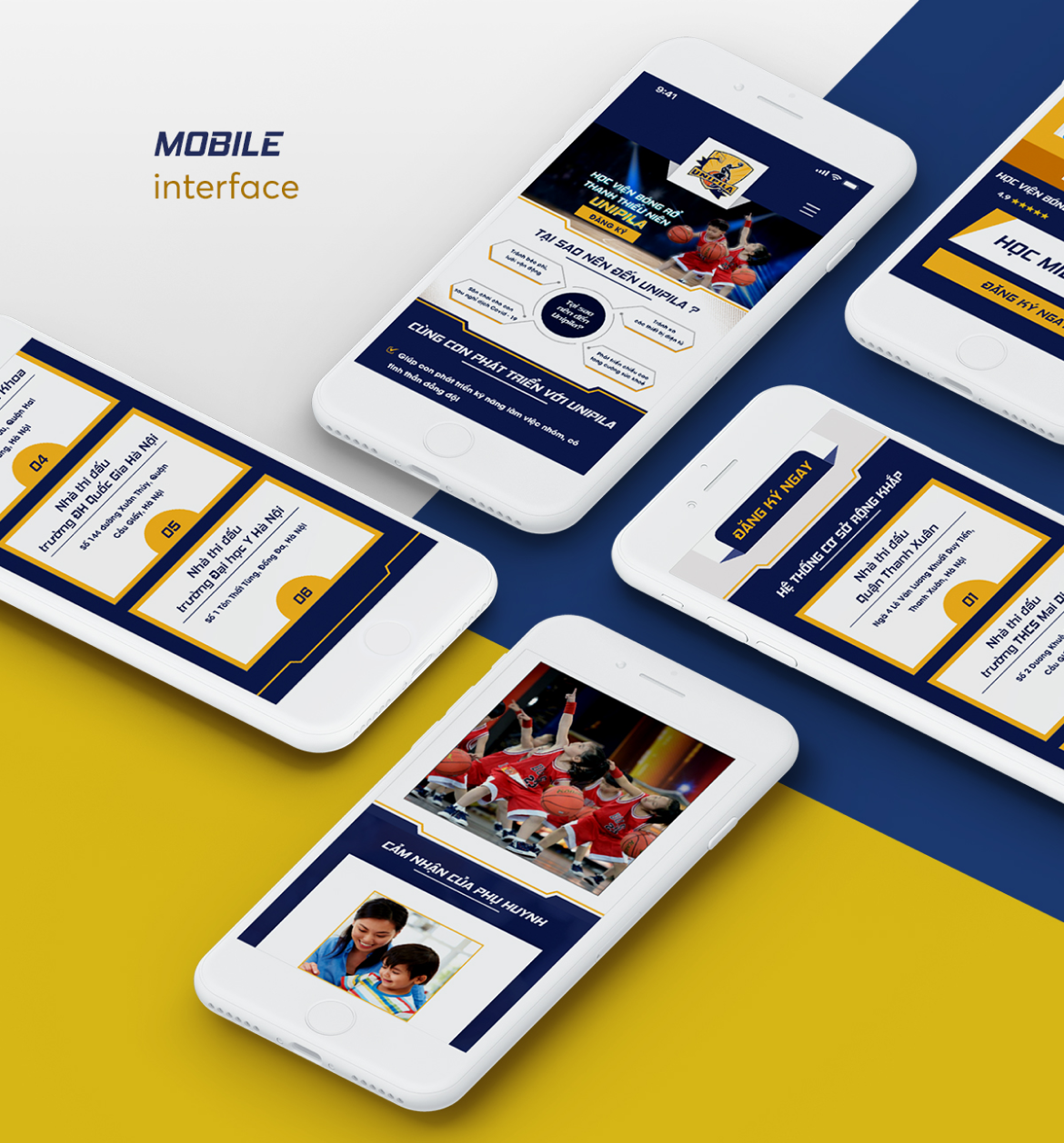 thiết kế website học viện bóng rổ unipila