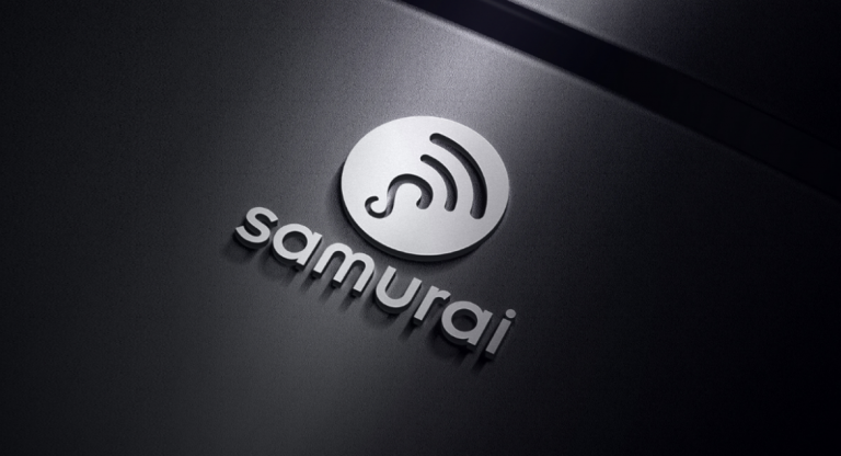 thiết kế logo viễn thông samurai