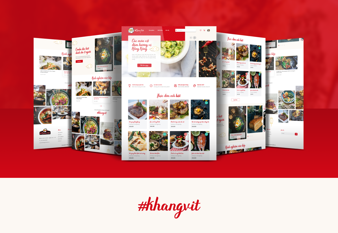 thiết kế website nhà hàng khang vịt
