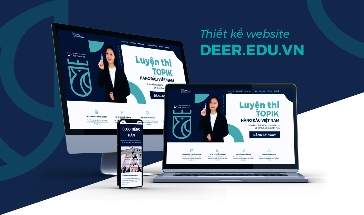 Thiết kế website trung tâm ngoại ngữ Deer