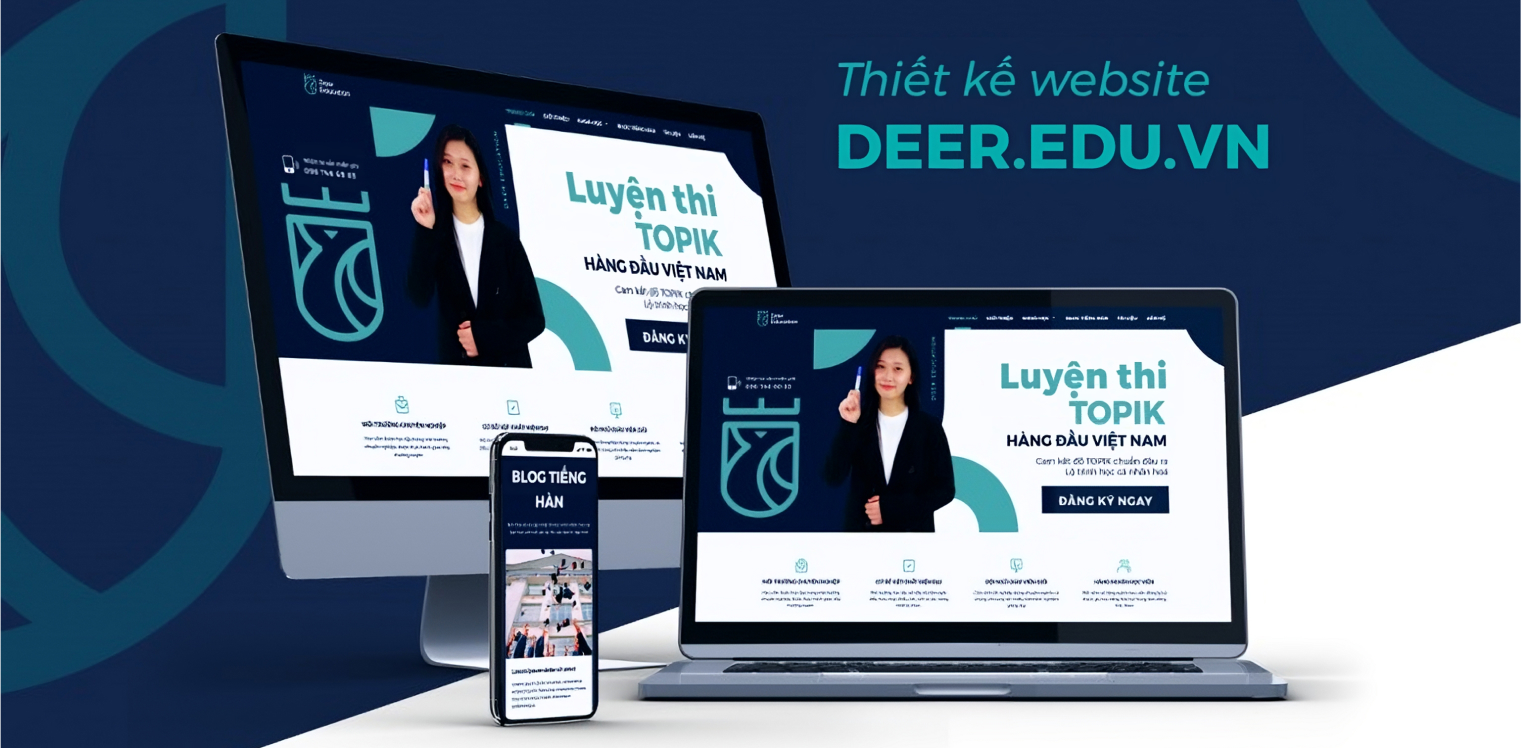 Thiết kế website trung tâm ngoại ngữ Deer