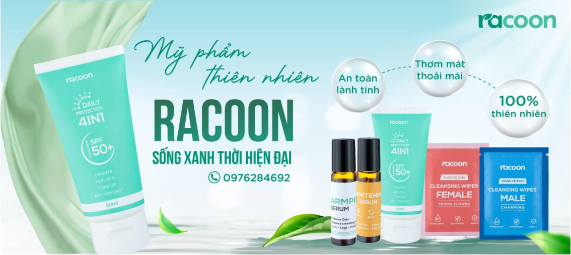 Thiết kế thương hiệu mỹ phẩm Racoon