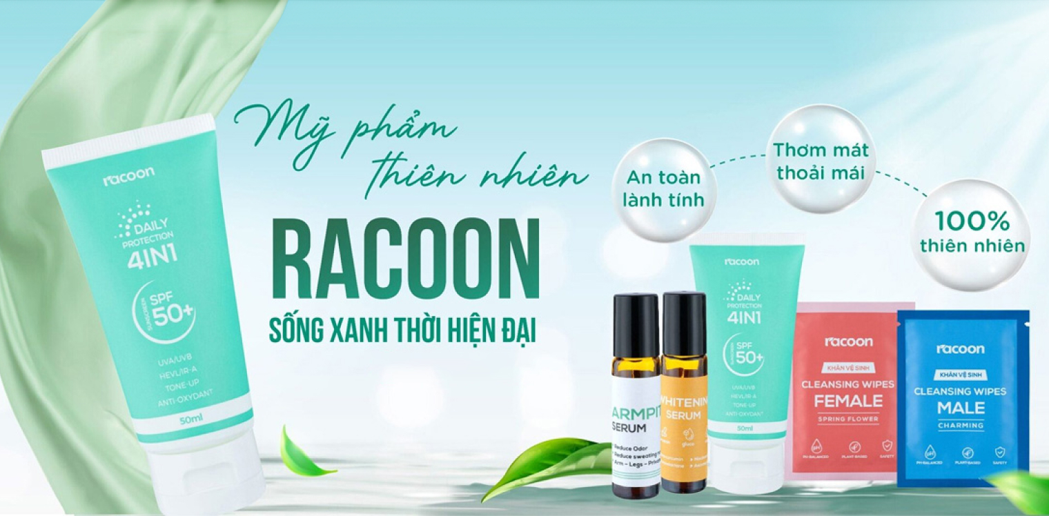 Thiết kế thương hiệu mỹ phẩm Racoon