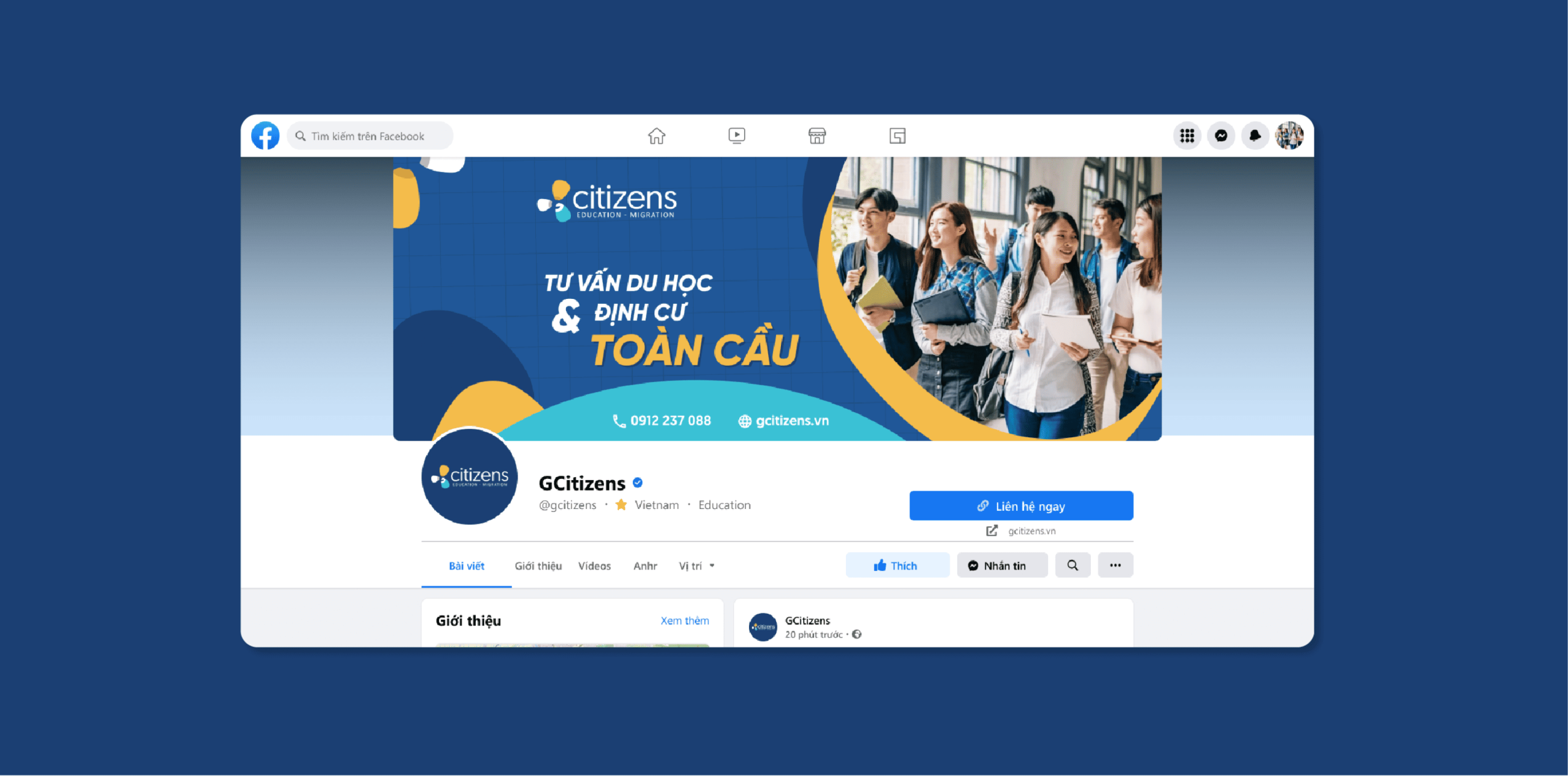 Thiết kế Logo Trung tâm du học GCitizens GCE