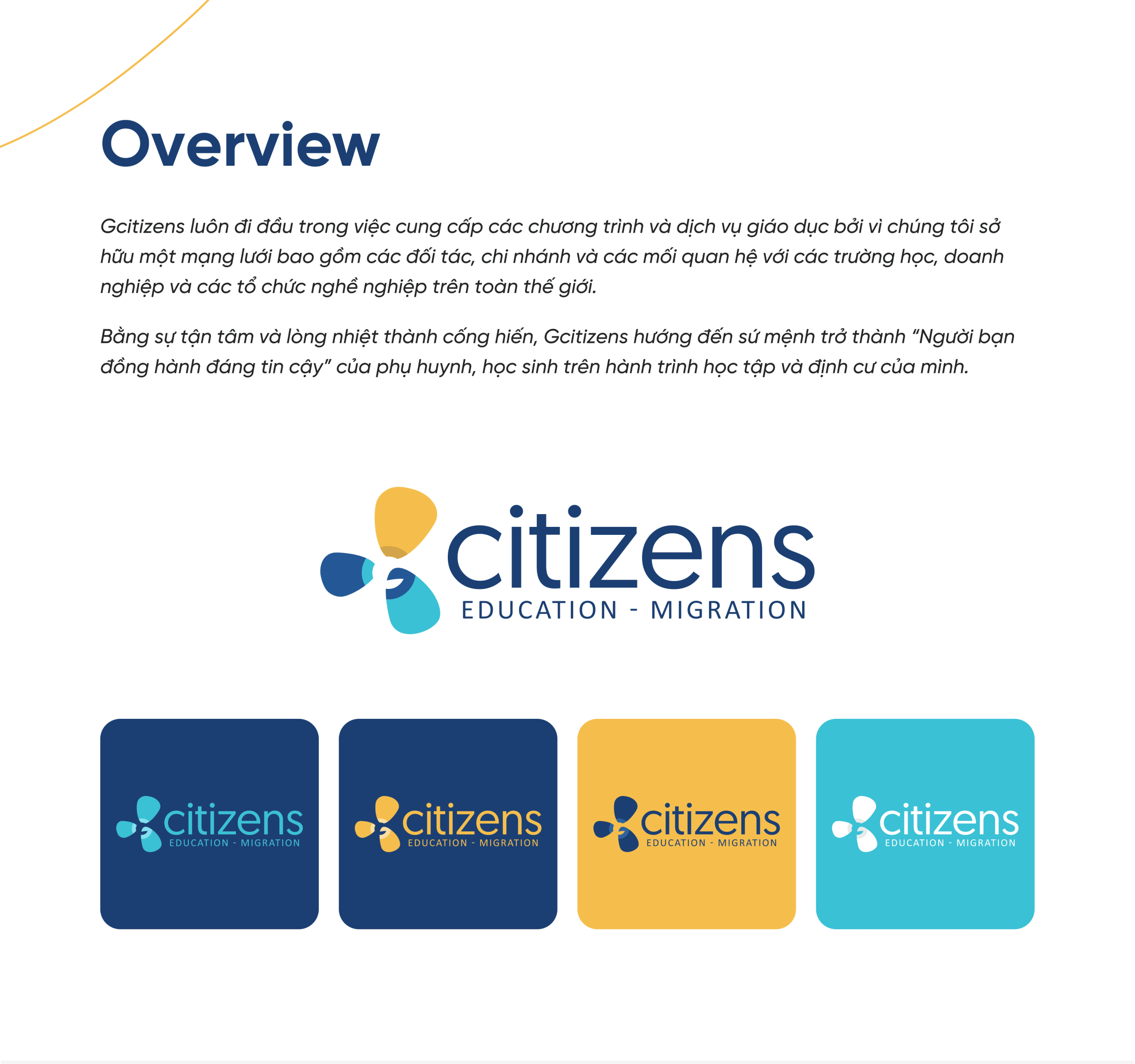 Thiết kế Logo Trung tâm du học GCitizens GCE