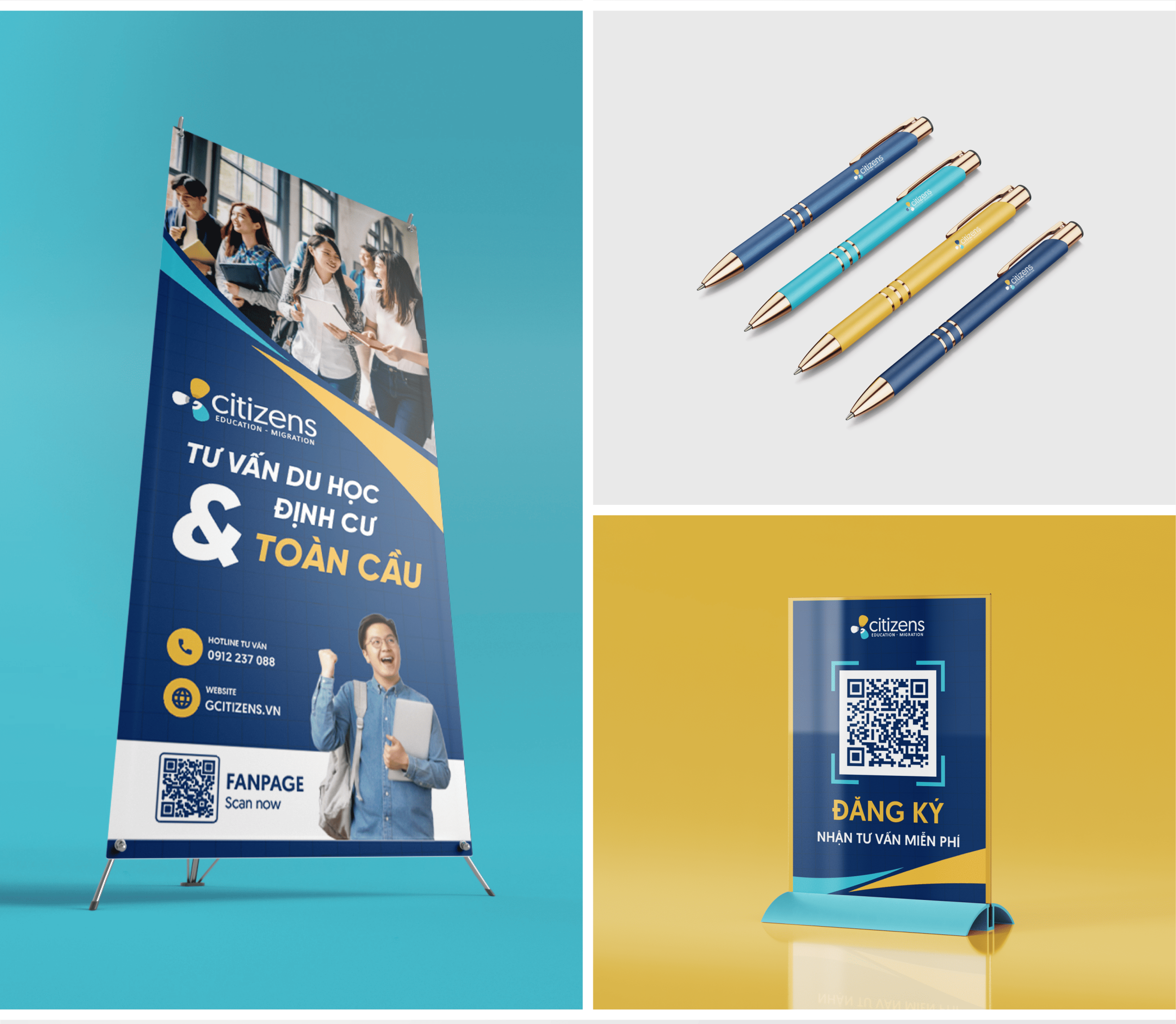 Thiết kế Logo Trung tâm du học GCitizens GCE