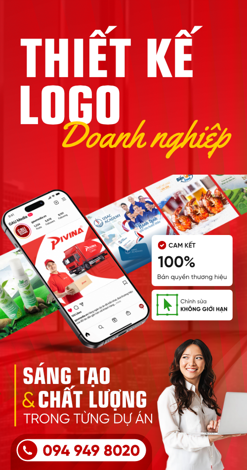 thiet ke logo bo nhan dien thuong hieu gau media head banner mobile